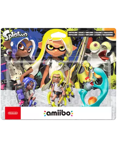Pack Figuras Amiibo Splatoon 3 Inkling amarillo, Octariano azul y Centurín